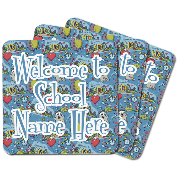 Welcome to School Square Fridge Magnet - MAIN