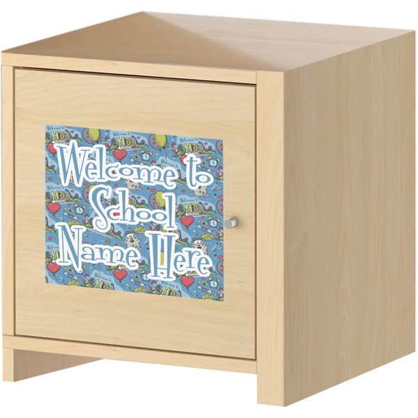 Welcome to School Square Wall Decal on Wooden Cabinet