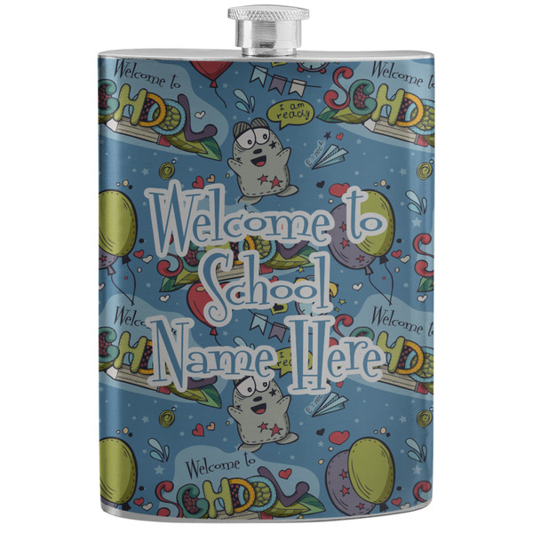 Custom Welcome to School Stainless Steel Flask (Personalized)