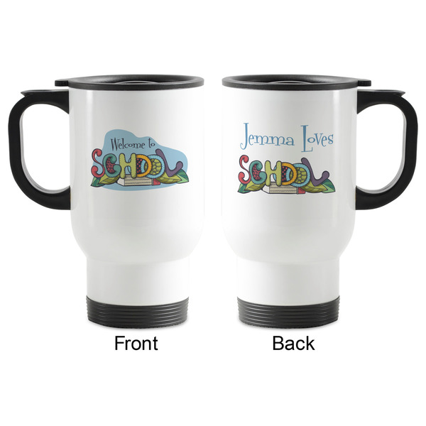 Welcome to School Stainless Steel Travel Mug with Handle - Apvl