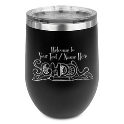 Welcome to School Stemless Stainless Steel Wine Tumbler - Black - Single Sided (Personalized)