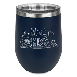 Welcome to School Stemless Stainless Steel Wine Tumbler - Navy - Single Sided (Personalized)