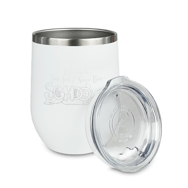 Welcome to School Stainless Wine Tumblers - White - Single Sided - Alt View