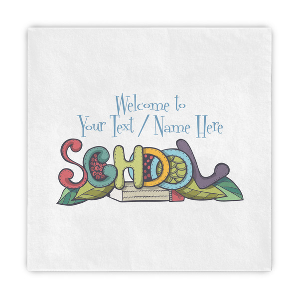 Custom Welcome to School Decorative Paper Napkins (Personalized)