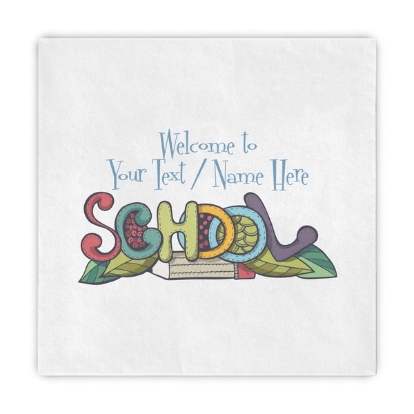 Custom Welcome to School Standard Decorative Napkins (Personalized)