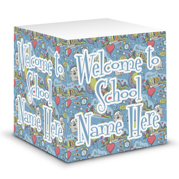 Custom Welcome to School Sticky Note Cube (Personalized)