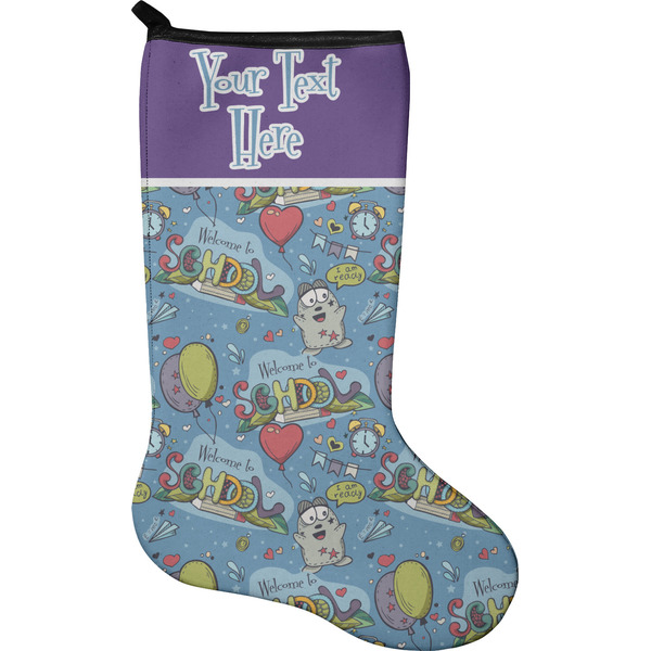 Custom Welcome to School Holiday Stocking - Neoprene (Personalized)