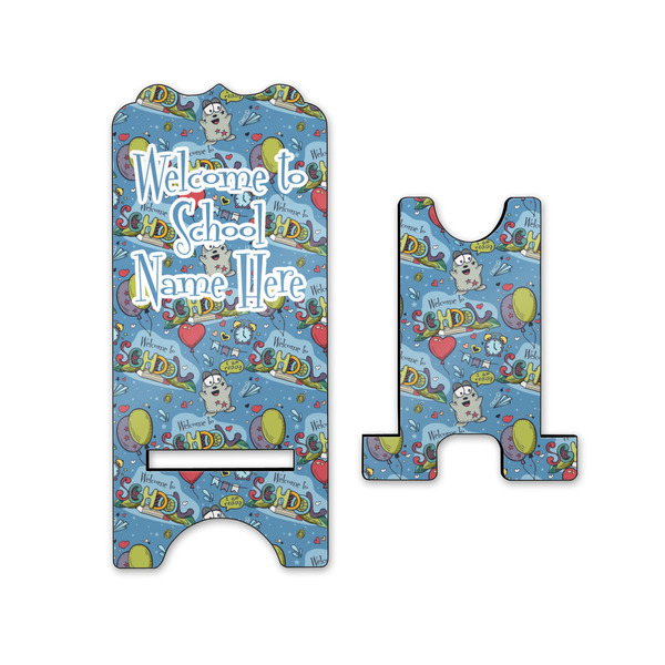 Welcome to School Stylized Phone Stand - Front & Back - Small