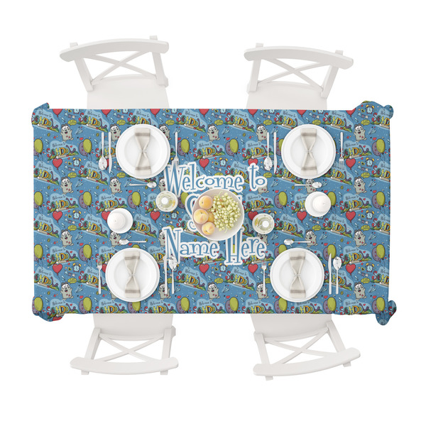Welcome to School Tablecloths (58"x102") - TOP VIEW (with plates)