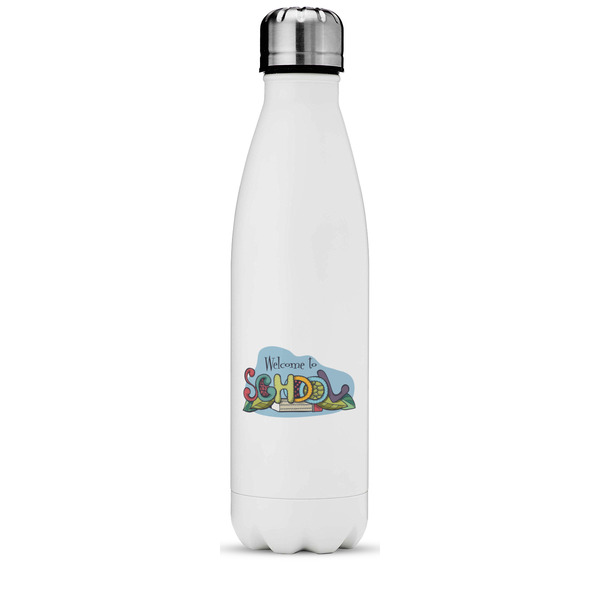 Custom Welcome to School Water Bottle - 17 oz. - Stainless Steel - Full Color Printing (Personalized)