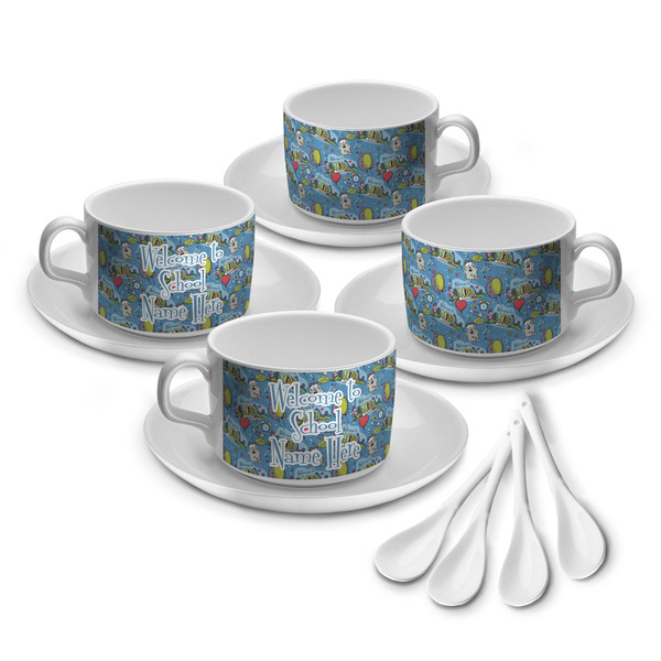Custom Welcome to School Tea Cup - Set of 4 (Personalized)