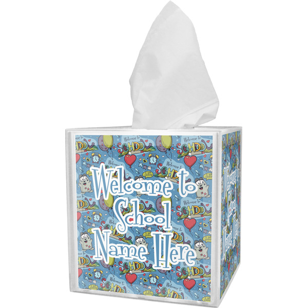 Custom Welcome to School Tissue Box Cover (Personalized)