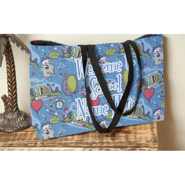 Welcome to School Tote w/Black Handles - Lifestyle View