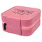 Welcome to School Travel Jewelry Boxes - Leather - Pink - View from Rear