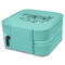 Welcome to School Travel Jewelry Boxes - Leather - Teal - View from Rear