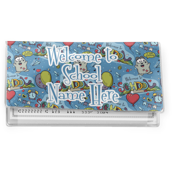 Custom Welcome to School Vinyl Checkbook Cover (Personalized)