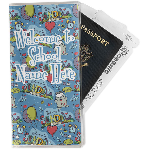 Custom Welcome to School Travel Document Holder