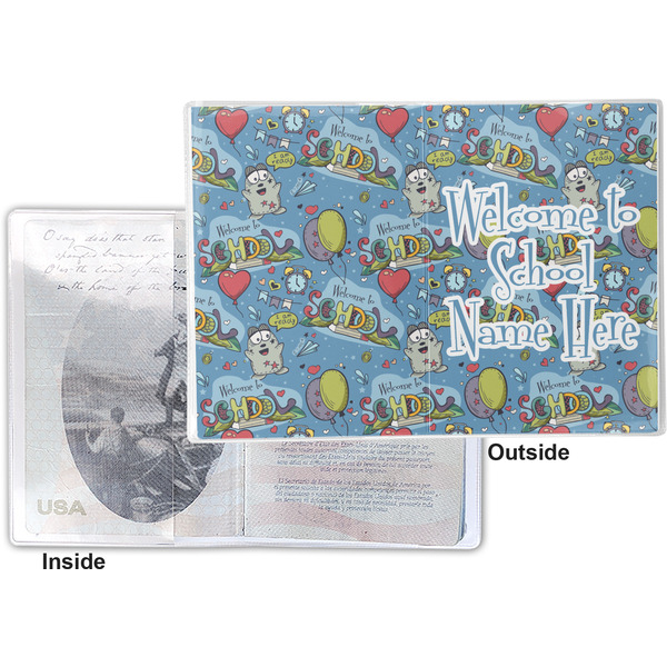 Welcome to School Vinyl Passport Holder - Flat Front and Back