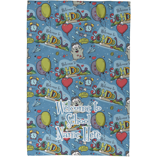 Welcome to School Waffle Weave Towel - Full Color Print - Approval Image