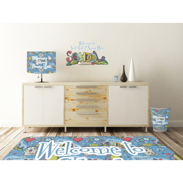 Welcome to School Wall Graphic Decal Wooden Desk