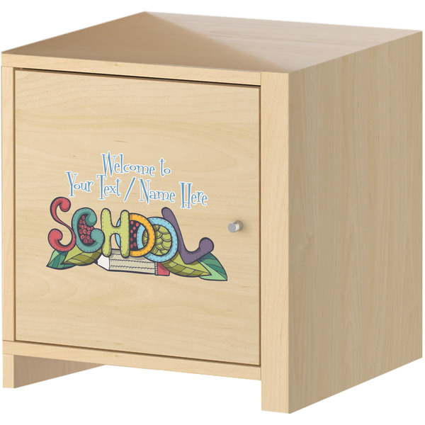 Welcome to School Wall Graphic on Wooden Cabinet
