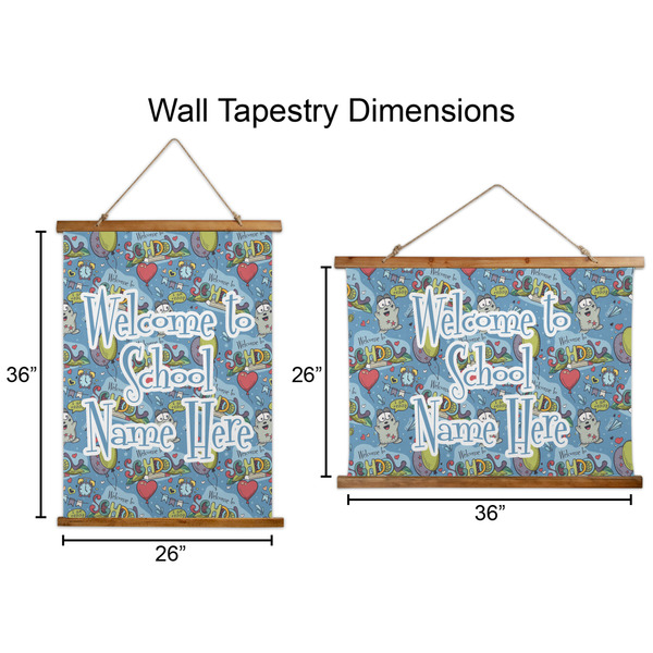Welcome to School Wall Hanging Tapestries - Parent/Sizing