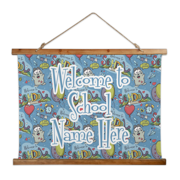 Custom Welcome to School Wall Hanging Tapestry - Wide (Personalized)