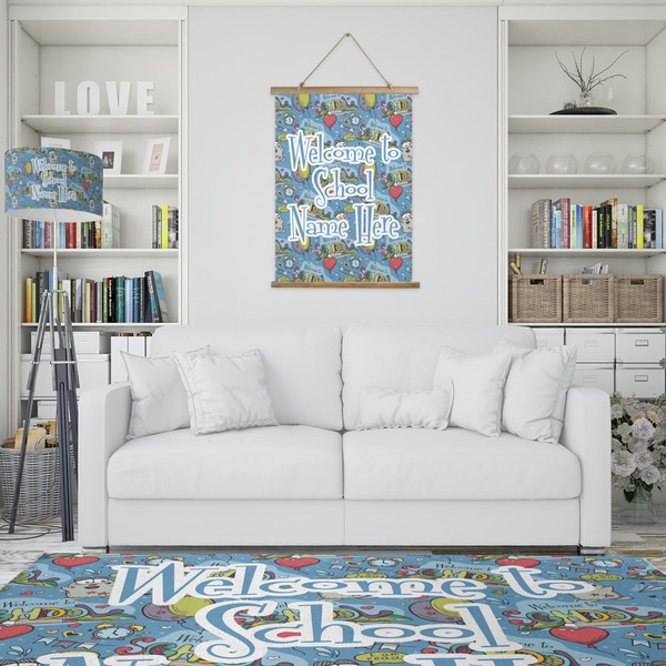 Welcome to School Wall Hanging Tapestry - Portrait - IN CONTEXT