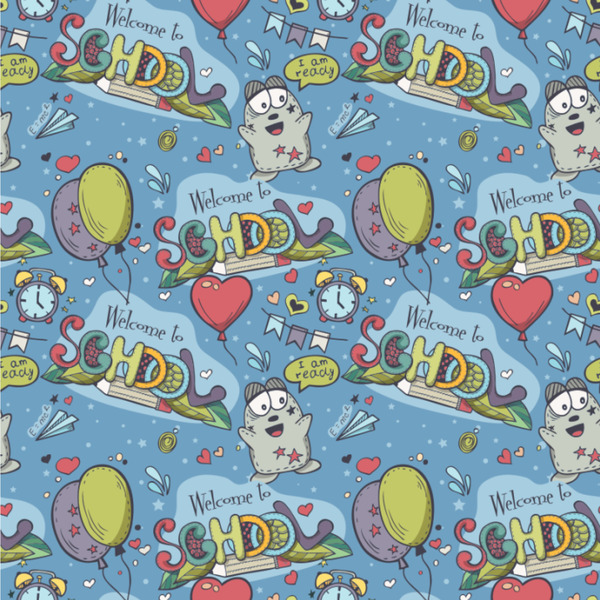 Custom Welcome to School Wallpaper & Surface Covering (Water Activated 24"x 24" Sample)