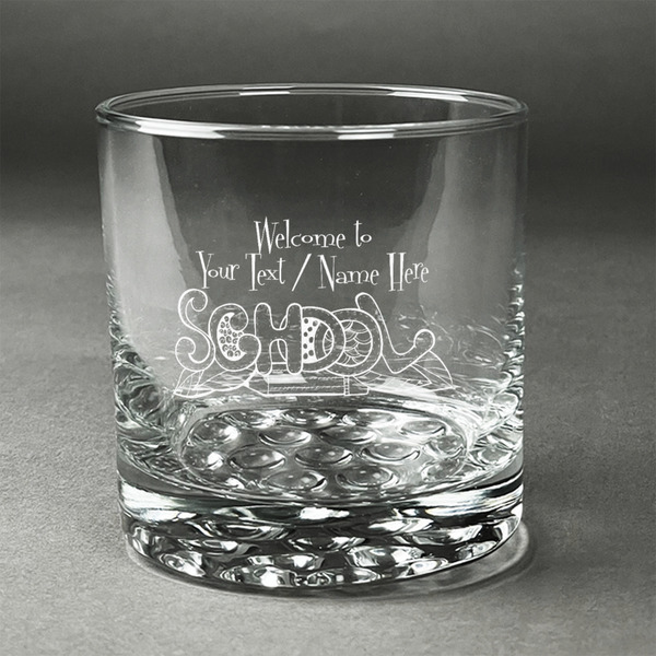 Custom Welcome to School Whiskey Glass - Engraved (Personalized)