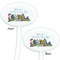 Welcome to School White Plastic 7" Stir Stick - Double Sided - Oval - Front & Back