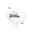 Welcome to School White Plastic 7" Stir Stick - Single Sided - Oval - Front & Back