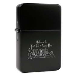 Welcome to School Windproof Lighter - Black - Double Sided (Personalized)
