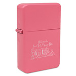 Welcome to School Windproof Lighter - Pink - Single Sided & Lid Engraved (Personalized)