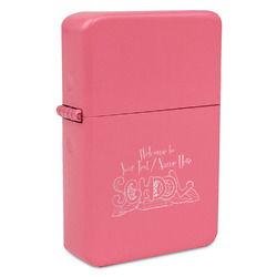 Welcome to School Windproof Lighter - Pink - Single Sided (Personalized)