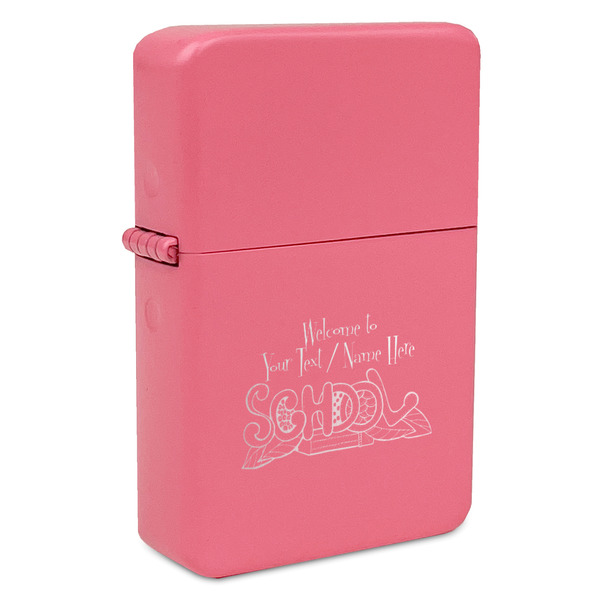 Welcome to School Windproof Lighters - Pink - Front/Main
