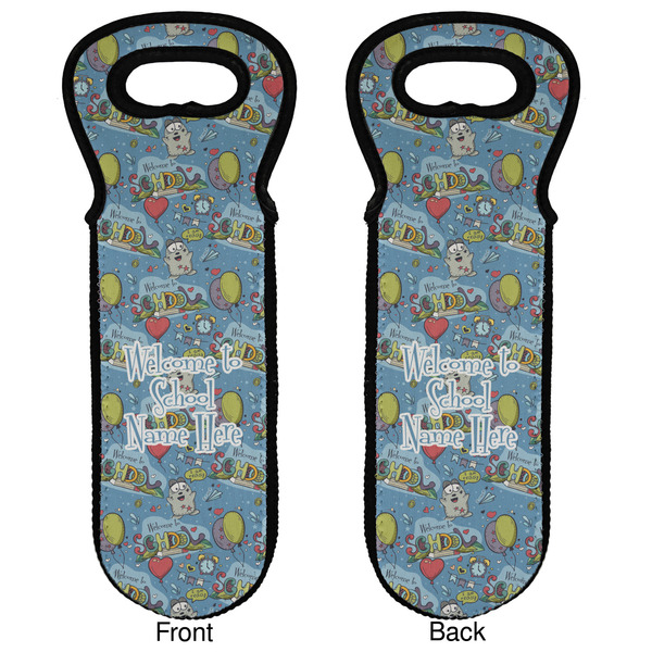 Welcome to School Wine Tote Front & Back
