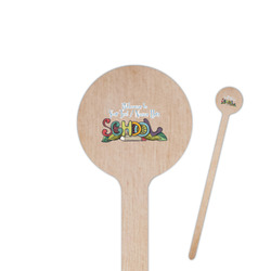 Welcome to School 6" Round Wooden Stir Sticks - Single Sided (Personalized)