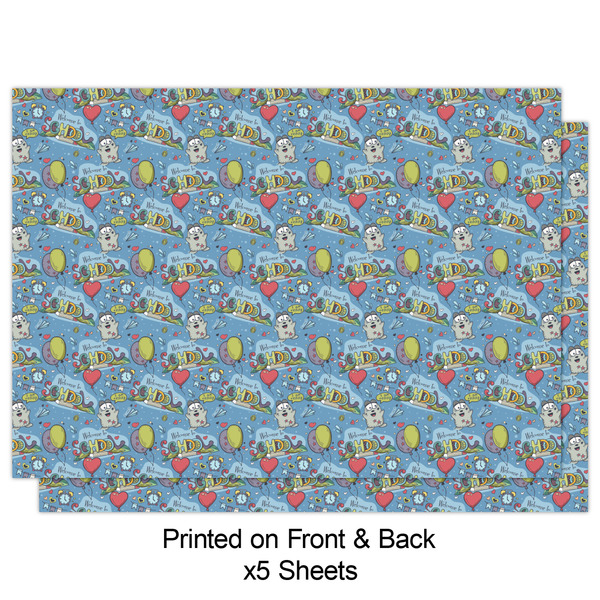 Welcome to School Wrapping Paper Sheet - Double Sided - Front