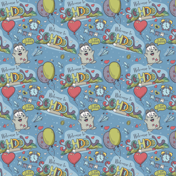 Welcome to School Wrapping Paper Square