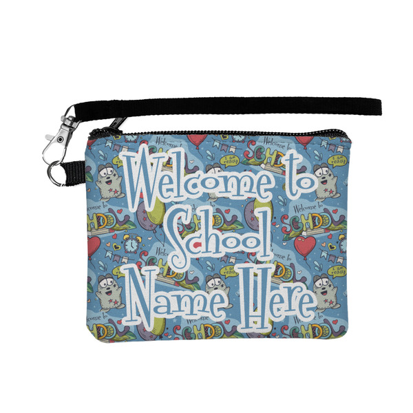 Custom Welcome to School Wristlet ID Case w/ Name or Text