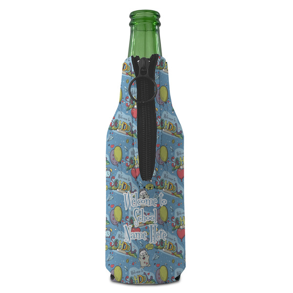 Welcome to School Zipper Bottle Cooler - BACK (bottle)