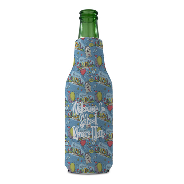 Welcome to School Zipper Bottle Cooler - FRONT (bottle)