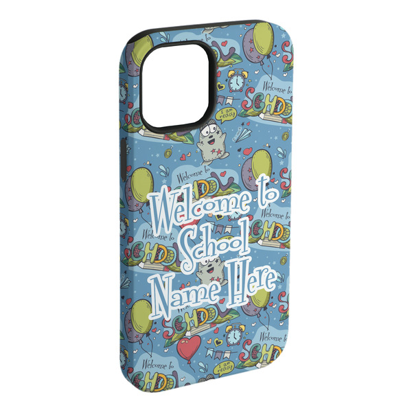 Custom Welcome to School iPhone Case - Rubber Lined - iPhone 15 Plus (Personalized)