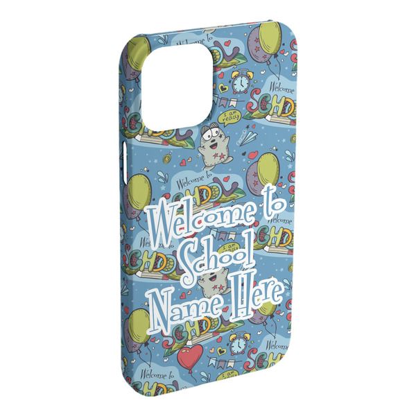 Custom Welcome to School iPhone Case - Plastic - iPhone 15 Pro Max (Personalized)