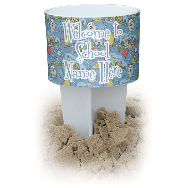 Custom Welcome to School Beach Spiker Drink Holder (Personalized)