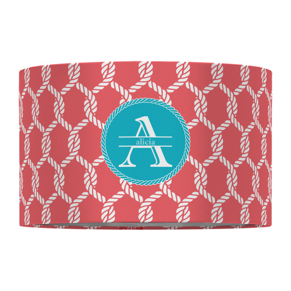 Linked Rope 12" Drum Lampshade - FRONT (Fabric)