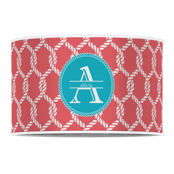 Linked Rope 12" Drum Lampshade - FRONT (Poly Film)