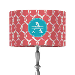 Linked Rope 12" Drum Lamp Shade - Fabric (Personalized)