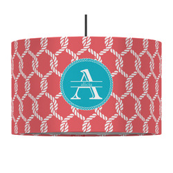 Linked Rope 12" Drum Pendant Lamp - Fabric (Personalized)